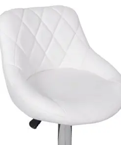 vidaXL Bar Stools 2 pcs White Faux Leather