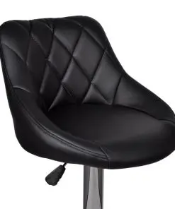 vidaXL Bar Stools 2 pcs Black Faux Leather