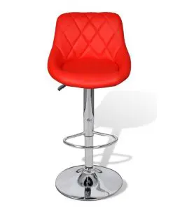 vidaXL Bar Stools 2 pcs Red Faux Leather