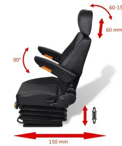 vidaXL Tractor Seat with Suspension