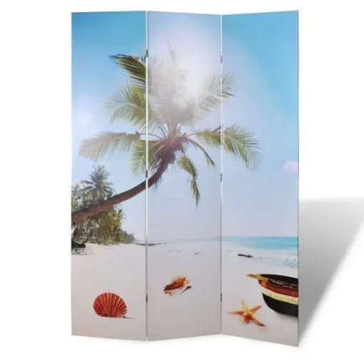 vidaXL Folding Room Divider 120×170 cm Beach