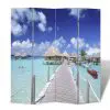 vidaXL Folding Room Divider Print 160 x 170 Beach vidaXL Folding Room Divider Print 160 x 170 Beach