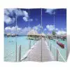 vidaXL Folding Room Divider Print 200 x 170 Beach vidaXL Folding Room Divider Print 200 x 170 Beach