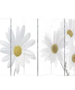 vidaXL Folding Room Divider Print 240x170cm Flower