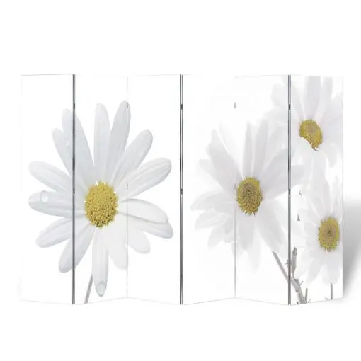 vidaXL Folding Room Divider Print 240x170cm Flower