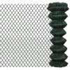 vidaXL Chain Link Fence Galvanised Steel 1.25×15 m Green vidaXL Chain Link Fence Galvanised Steel 1.25×15 m Green