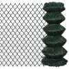 vidaXL Chain Link Fence Galvanised Steel 0.8×25 m Green