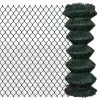 vidaXL Chain Link Fence Galvanised Steel 1×25 m Green vidaXL Chain Link Fence Galvanised Steel 1×25 m Green