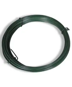 vidaXL Chain Link Fence with Posts Galvanised Steel 1×15 m Green