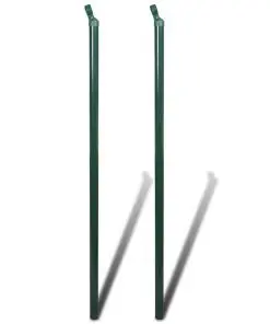 vidaXL Chain Link Fence with Posts Galvanised Steel 0.8×25 m Green