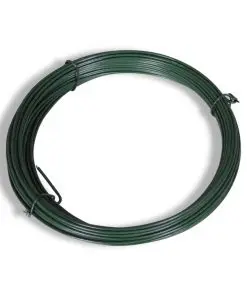 vidaXL Chain Link Fence with Posts Galvanised Steel 1×25 m Green