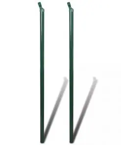 vidaXL Chain Link Fence with Posts Galvanised Steel 1.25×25 m Green