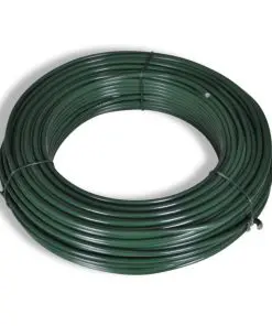 vidaXL Chain Link Fence with Posts Galvanised Steel 1.5×25 m Green