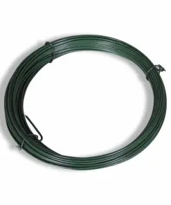 vidaXL Chain Link Fence with Posts Galvanised Steel 1.5×25 m Green