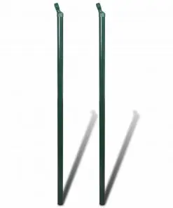 vidaXL Chain Link Fence with Posts Galvanised Steel 1.5×25 m Green