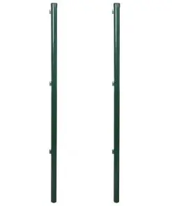 vidaXL Fence Posts 2 pcs 200 cm