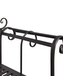 vidaXL Garden Bench 132 cm Steel Antique Brown