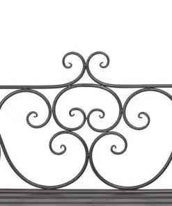 vidaXL Garden Bench 132 cm Steel Antique Brown