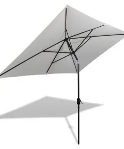 vidaXL Parasol 200 x 300 cm Sand White Rectangular