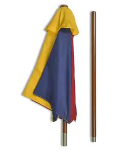 vidaXL Kids’ Picnic Table with Benches and Parasol Multicolour Wood