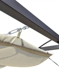 vidaXL Garden Gazebo with Retractable Roof Canopy