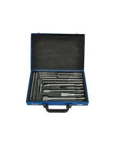 SDS Drill Bit Chisel Set with Metal Case 17 pcs