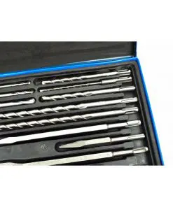 SDS Drill Bit Chisel Set with Metal Case 17 pcs