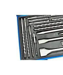 SDS Drill Bit Chisel Set with Metal Case 17 pcs