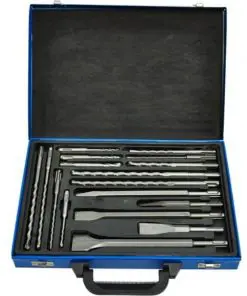 SDS Drill Bit Chisel Set with Metal Case 17 pcs