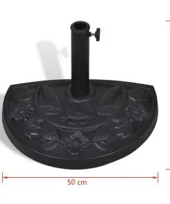 Resin Half Round Parasol Base