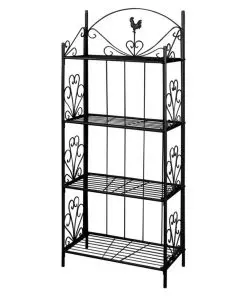 Plant Rack Square Black