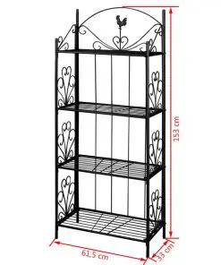 Plant Rack Square Black