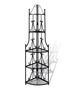 Corner Plant Rack Black