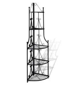 Corner Plant Rack Black