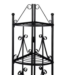 Corner Plant Rack Black