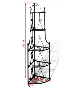 Corner Plant Rack Black