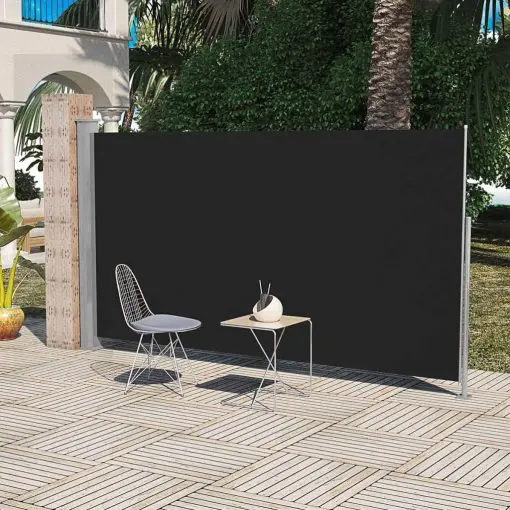 Patio Terrace Side awning 180 x 300 cm Black