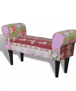 vidaXL Patchwork Bench Floral Style