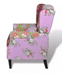 vidaXL Armchair with Patchwork Design Fabric
