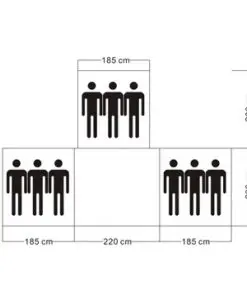 vidaXL Camping Tent Fabric 9 Persons Blue and Yellow