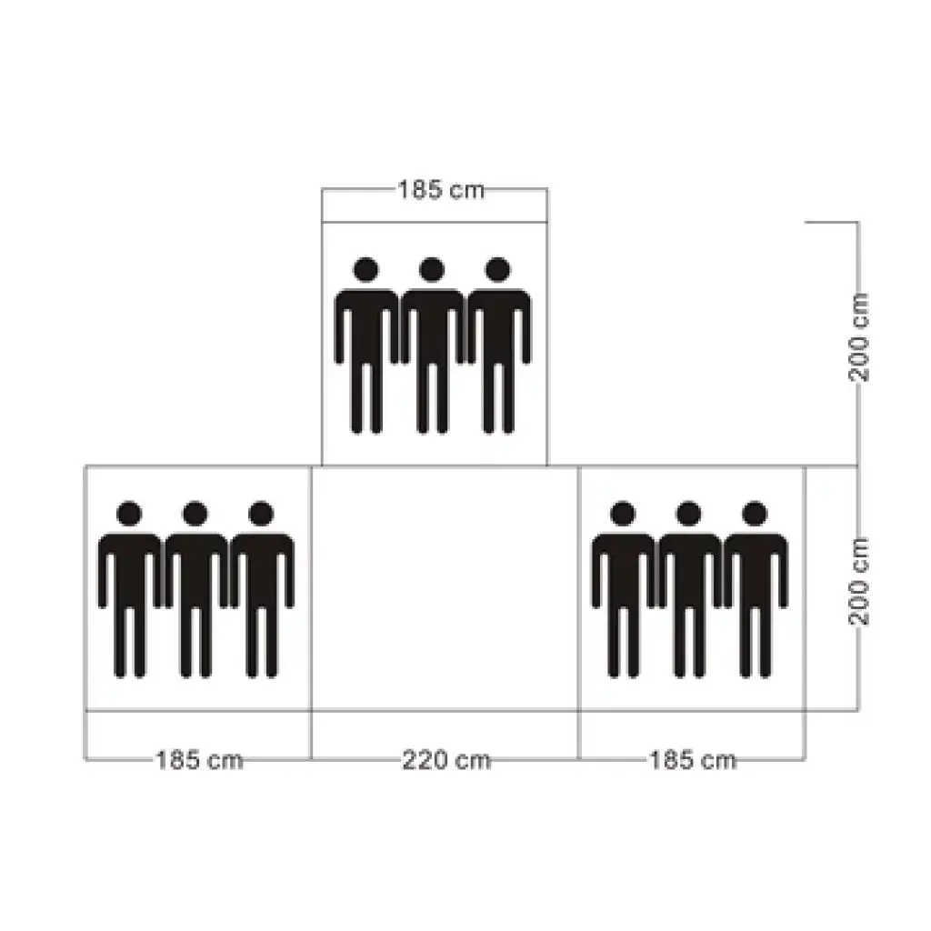 vidaXL Camping Tent Fabric 9 Persons Blue and Yellow