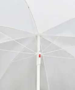 vidaXL Garden Bed with Parasol Brown Poly Rattan