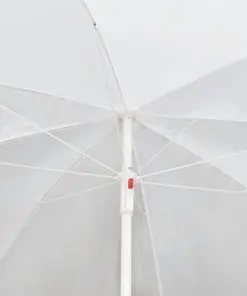 vidaXL Garden Bed with Parasol Black Poly Rattan