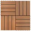 vidaXL WPC Tiles 30x30cm 11pcs 1m² Brown vidaXL WPC Tiles 30x30cm 11pcs 1m² Brown