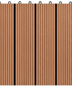 vidaXL WPC Tiles 30x30cm 11pcs 1m² Brown