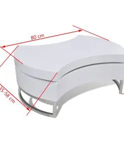Coffee Table Shape-adjustable High Gloss White