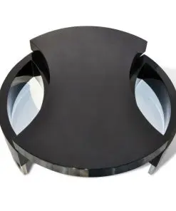 vidaXL Coffee Table Shape-Adjustable High Gloss Black