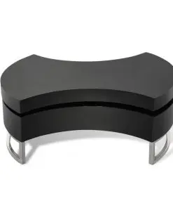 vidaXL Coffee Table Shape-Adjustable High Gloss Black