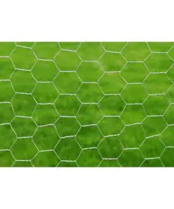 vidaXL Chicken Wire Fence Galvanised Steel 25×1 m Silver