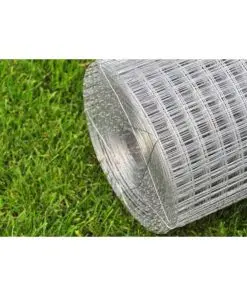 vidaXL Chicken Wire Fence Galvanised Steel 10×1 m Silver